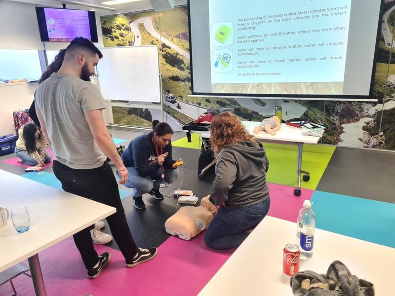 First Aid at Work training in progress in Glasgow